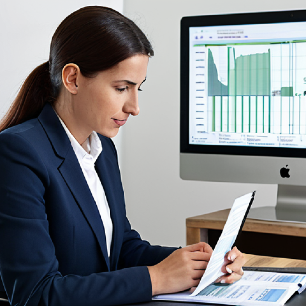 A woman researching currency exchange options in Argentina**

"A woman sitting at a desk in a brightly lit office, reviewing information about different methods to exchange currency in Argentina. She is wearing a professional, fully clothed, modest business suit. In front of her are open books and a laptop displaying graphs and financial data. The background shows a clean and organized office environment. Safe for work, appropriate content, professional setting, perfect anatomy, natural proportions, well-formed hands, proper finger count, professional photography, high quality."

**