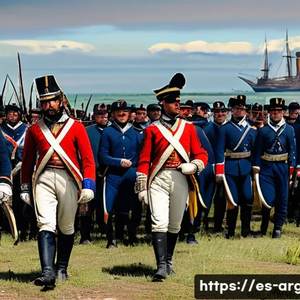 아르헨티나 내전 및 정치적 변화 - A vivid historical scene depicting the intense rivalry between the Unitarians and Federals in 19th c...